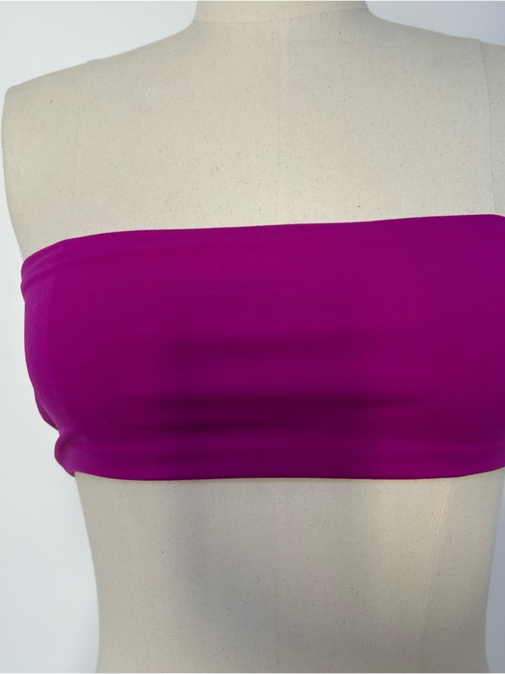 Strapless Bandeau Top in Vibrant Magenta
